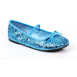 0" Heel Ballet Slipper with glitter Childrens. Ellie 1031 013/BALLET/G/BLUG