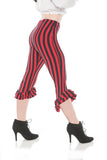Ruffle Leggings - Red & Black Stripes Underwraps 28267
