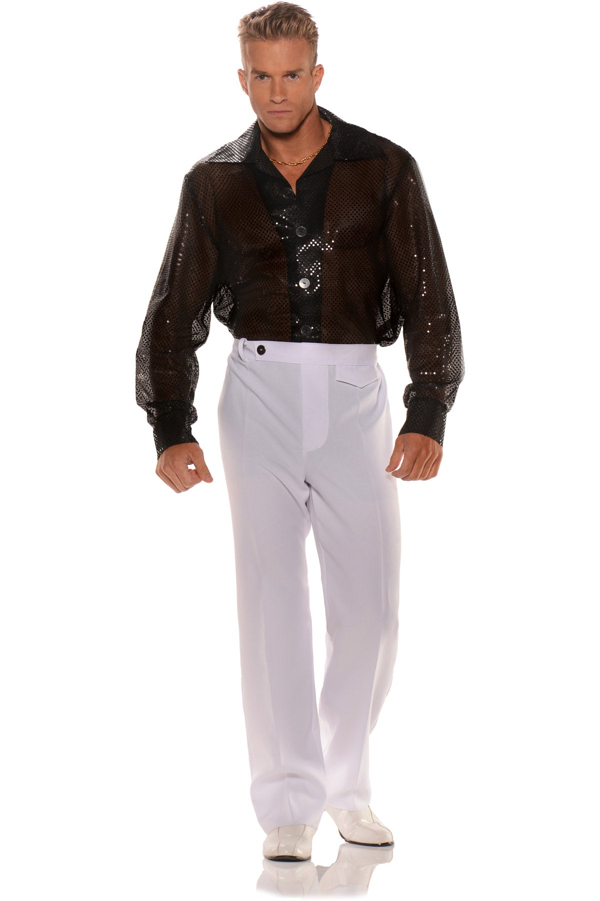 Black Sequin Shirt Underwraps 28590