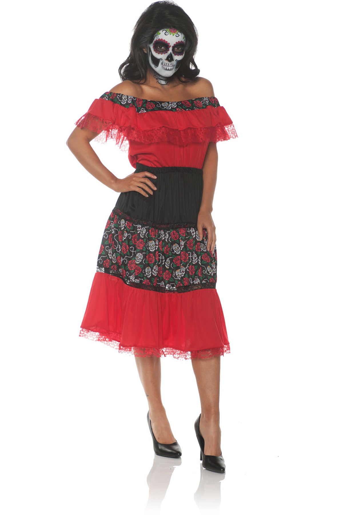 Skull Senorita - Red Underwraps 29512