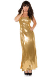 Sequin Dress Long - Gold Underwraps 29655