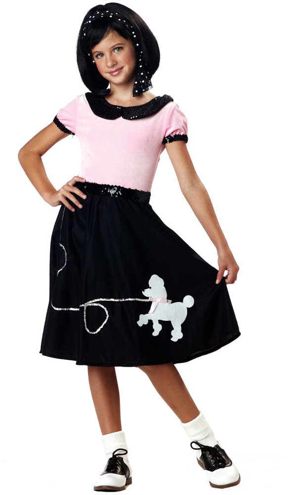 California Costumes 50S Hop With Poodle Skirt Kids Girls Halloween Costume