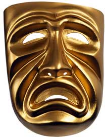 Gold Tragedy Adult Mask Disguise 10473