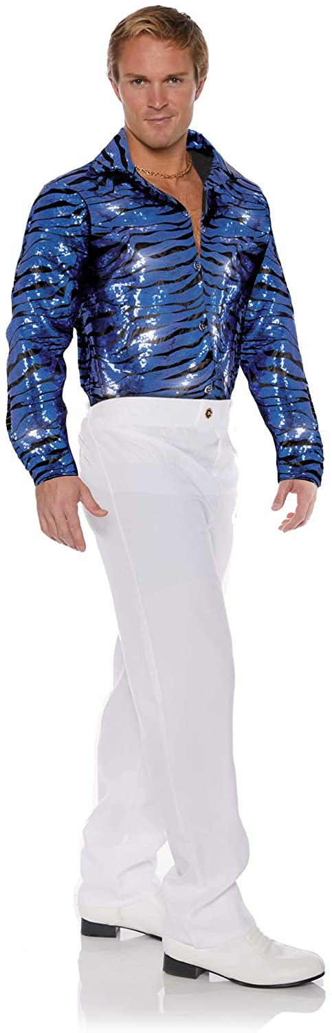 Tiger Disco Shirt Blue Sequin Underwraps  30304