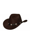 Cowboy Hat With Black Band/Silver Conch Underwraps 30896
