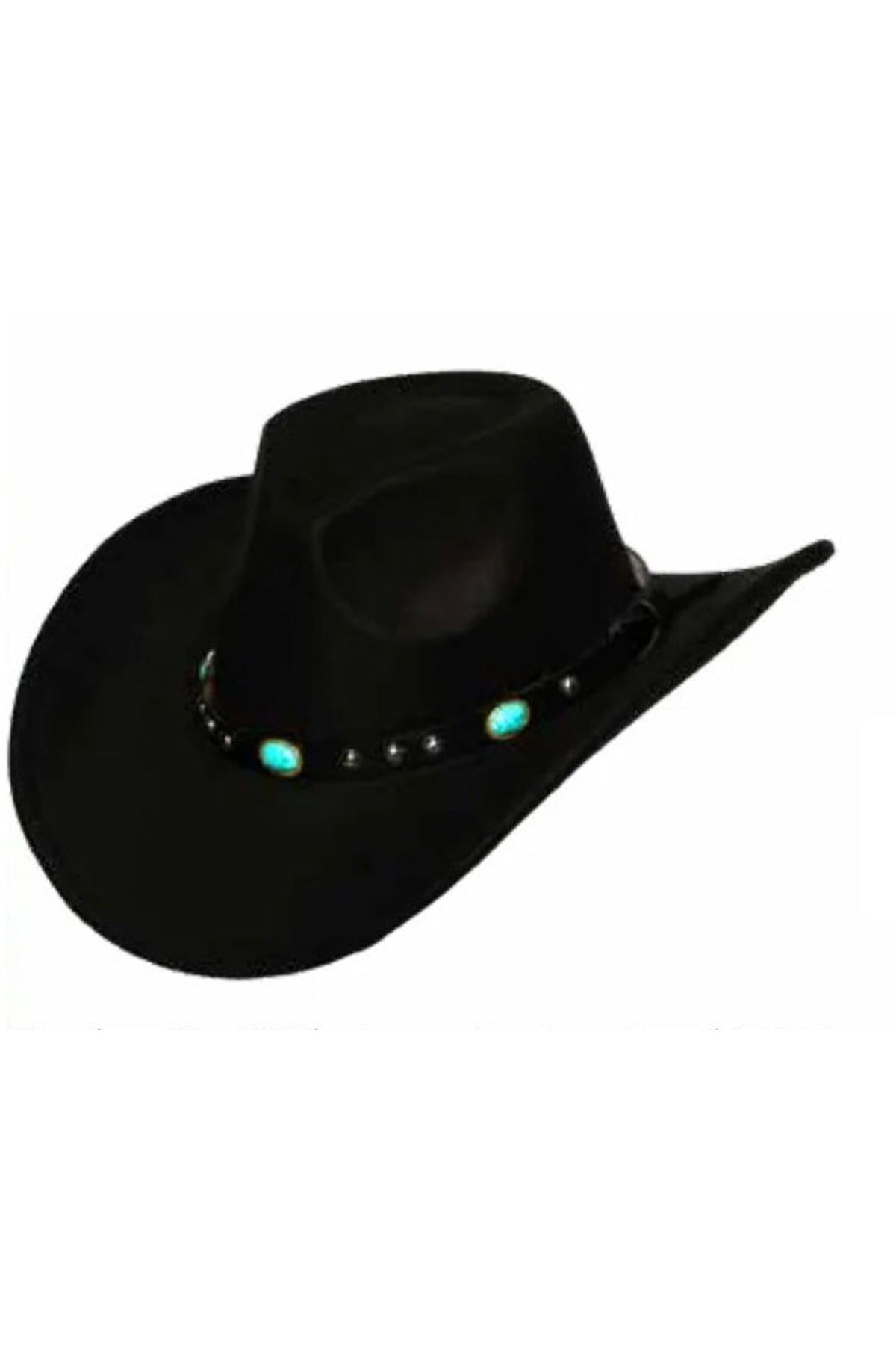 Cowboy Hat With Turquoise Gem Band Underwraps 30897