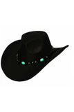 Cowboy Hat With Turquoise Gem Band Underwraps 30897