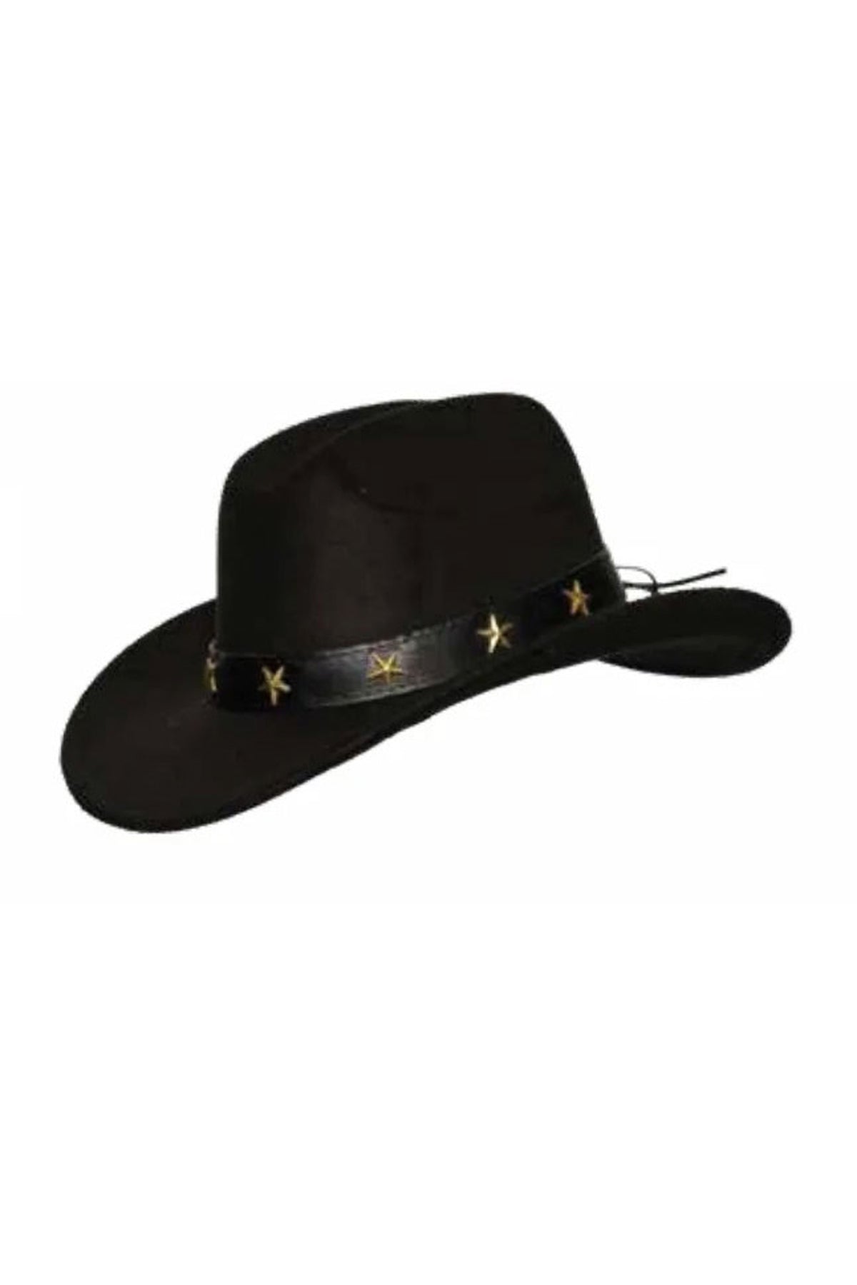 Cowboy Hat With Black Leather Band/Bronze Star Studs Underwraps 30900