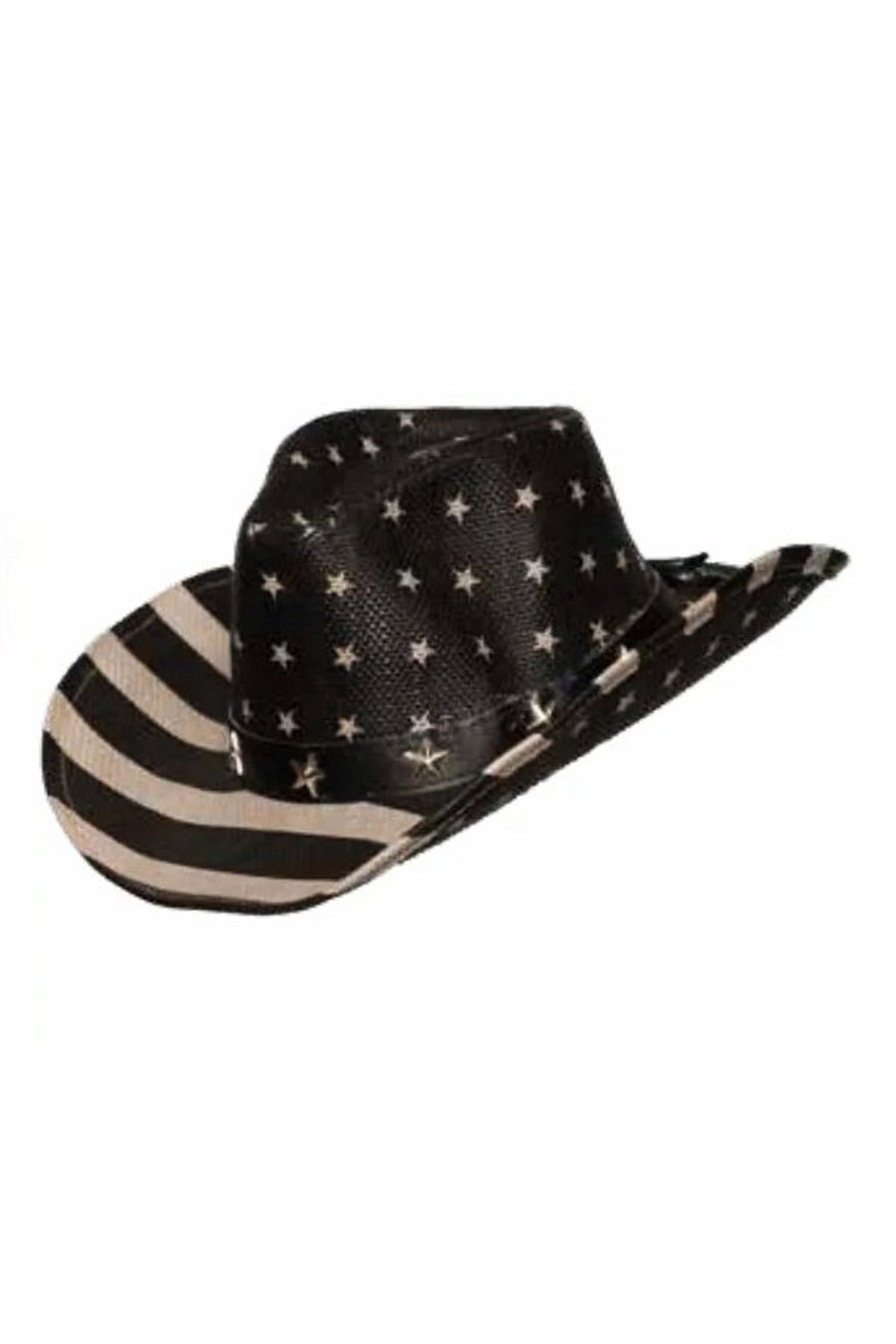 Black/Gray American Flag Cowboy Hat Underwraps  30901
