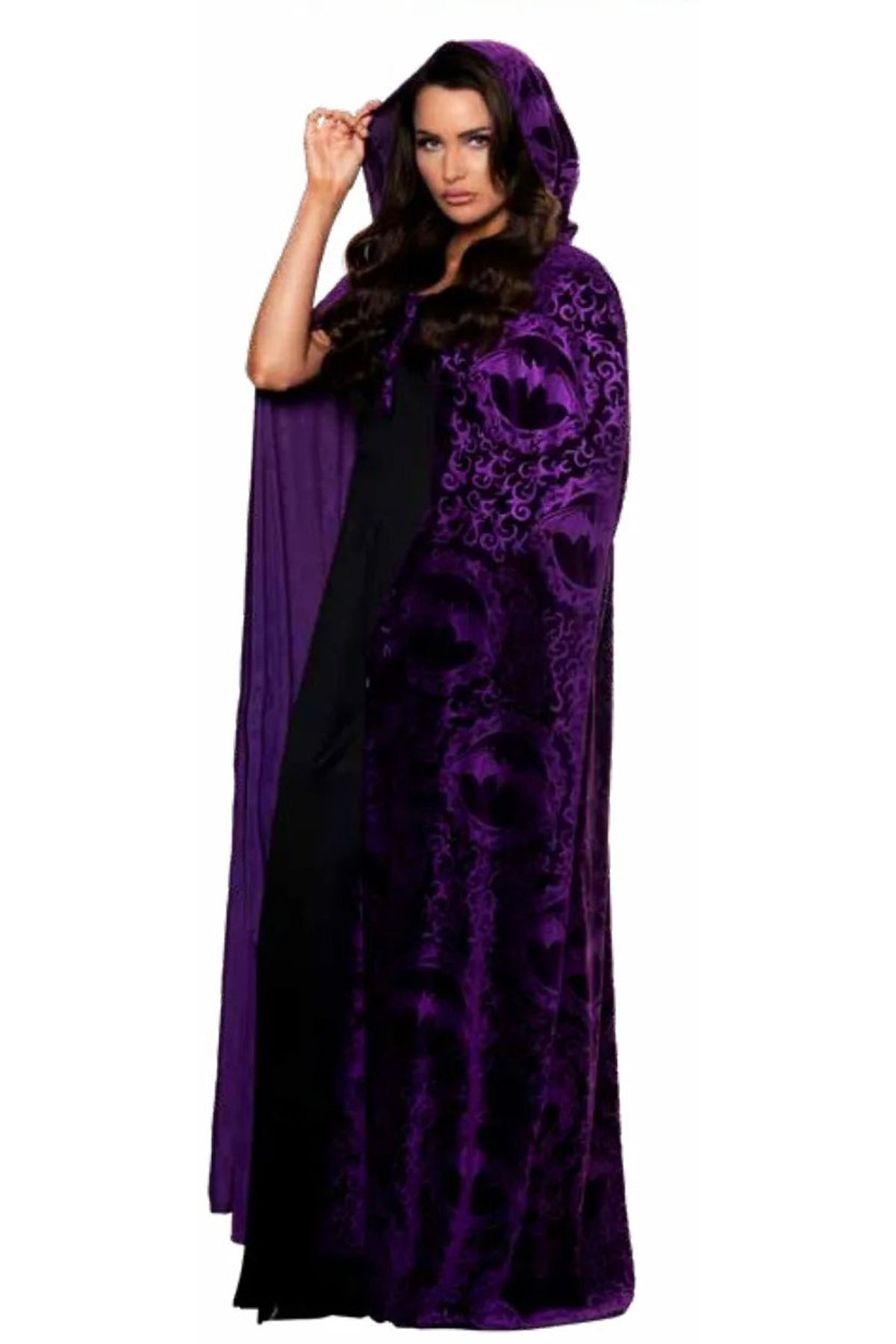 Hooded Vampire Cape-Purple Underwraps 31024