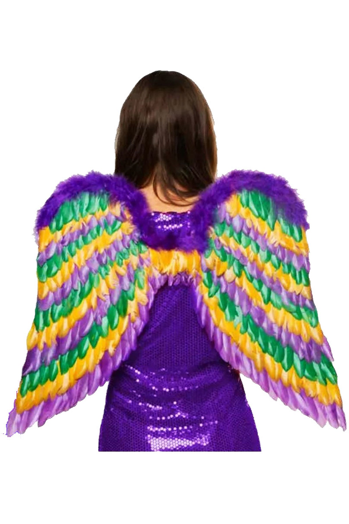 Mardi Gras Feather Wings (Double Sided) Underwraps  31076
