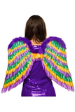 Mardi Gras Feather Wings (Double Sided) Underwraps  31076