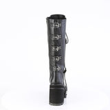 4 3/4" Heel, 2 1/4" Pf Lace-Up Knee High Boot, Inside Zip Pleaser Demonia ASSAULT/218