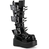 4 1/2" Tiered Pf Buckle Knee High, Inside Zip Pleaser Demonia BEAR/215