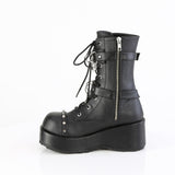 2 3/4" Platform Lace-Up Ankle Boot, Inside Zip Pleaser Demonia CUBBY/54