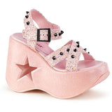 5" Star Cutout Platform Wedge Ankle Strap Sandal Pleaser Demonia DYNAMITE/02