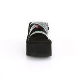3 1/2" Studded Straps Black Sandal Pleaser Demonia FUNN/19