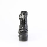 3 3/4" Heel, 1 1/4" Pf Lace-Up Mid-Calf Boot, Inside Zip Pleaser Demonia GOTHIKA/66