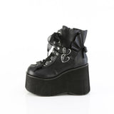 4 1/2" Platform Lace-Up Ankle Boot,Inside Metal Zip Pleaser Demonia KERA/55