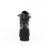 4 1/2" Platform Lace-Up Ankle Boot,Inside Metal Zip Pleaser Demonia KERA/55