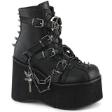 4 1/2" Platform Lace-Up Ankle Boot,Inside Metal Zip Pleaser Demonia KERA/68