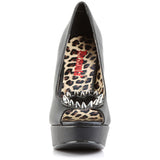 5 1/4" Heel, 1 1/4" Pf Peep Toe Cutout Pump W/spikes Detail Pleaser Demonia PIXIE/17