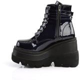 4" Wedge PF Ankle Boot, Side Zip Pleaser Demonia SHAKER/52