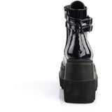 4" Wedge PF Ankle Boot, Side Zip Pleaser Demonia SHAKER/52