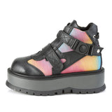 2" Pf Ankle Boot Pleaser Demonia SLK32/BVL/RBOWREFL