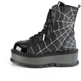 2" Pf Lace-Up Ankle Boot, Side Zip Pleaser Demonia SLACKER/88