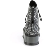 2" Pf Lace-Up Ankle Boot, Side Zip Pleaser Demonia SLACKER/88