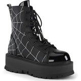 2" Pf Lace-Up Ankle Boot, Side Zip Pleaser Demonia SLACKER/88