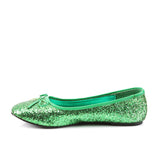 Classic Bow Accent Mary Jane Glitter Slip On Ballet Flats Shoes Pleaser Funtasma STAR/16G
