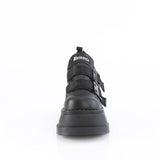 4 3/4" Wedge Pf Lace-Up Shoe W/ Hook-N-Loop Straps Pleaser Demonia STOMP/28
