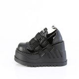 4 3/4" Wedge Pf Lace-Up Shoe W/ Hook-N-Loop Straps Pleaser Demonia STOMP/28