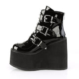 5 1/2" PF Ankle Boot w/ 3 Buckle Straps, Back Zip Pleaser Demonia SWING/105