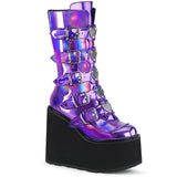 5 1/2" PF Mid-Calf Boot w/ 5 Buckle Straps, Back Metal Zip Pleaser Demonia SWING/230
