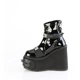 5 1/2" Wedge Pf Boot W/ Interchangeable Shield, Back Zip Pleaser Demonia TRANSFORMER/808