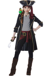 California Costumes High Seas Captain Pirate Kids Girls Halloween Costume
