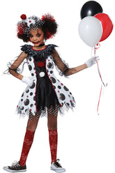 CREEPY CLOWN GIRL / CHILD California Costume 00586