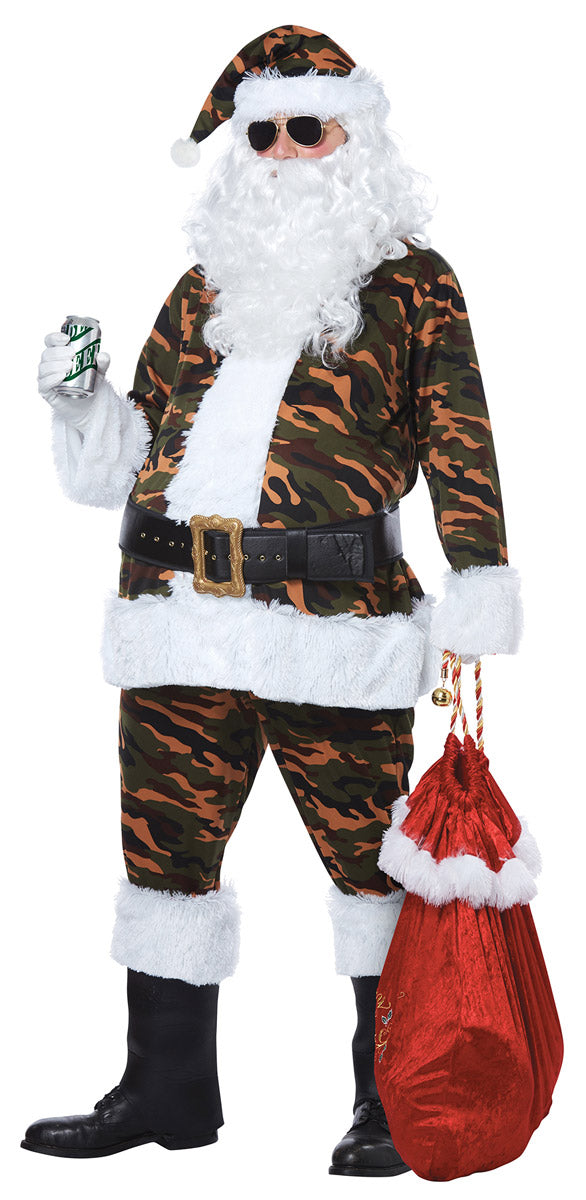 CAMOUFLAGE SANTA/ADULT California Costume 01519