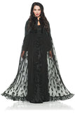 Velvet And Mesh Skull Cape Underwraps 28087