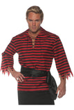 Striped Pirate Shirt - Black/Red Underwraps 28812