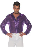 Purple Sequin Shirt Underwraps 28813