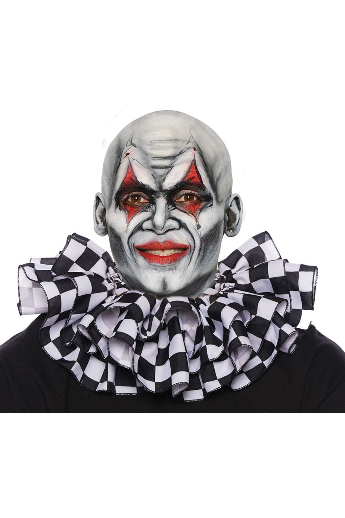 Clown Collar - White/Black Checkered Underwraps 28858