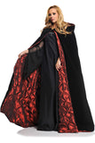 63? Deluxe Velvet & Satin Cape With Embossed Lining - Red Underwraps 29292