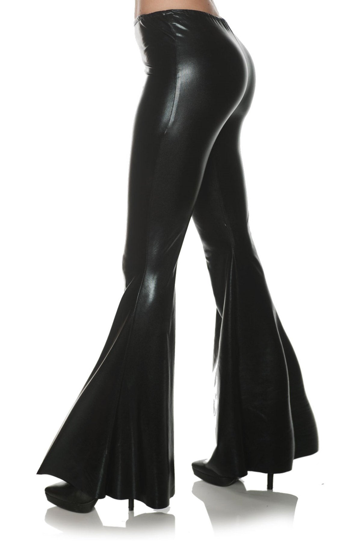 70'S Metallic Bell Bottoms - Black Underwraps 29399