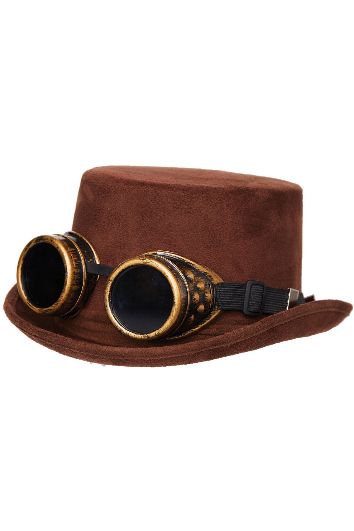 Faux Suede Hat W/ Goggles Underwraps 29526