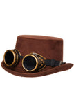 Faux Suede Hat W/ Goggles Underwraps 29526