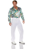 Disco Shirt - Swirls Green & Gold Underwraps 29838